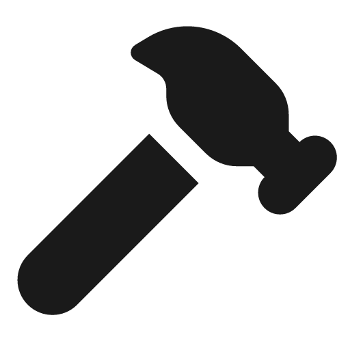 Hammer icon, solid style, from Font Awesome Solid
