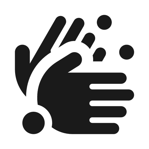 Hands bubbles icon, solid style, from Font Awesome Solid