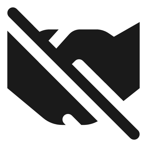 Handshake alt slash icon, solid style, from Font Awesome Solid
