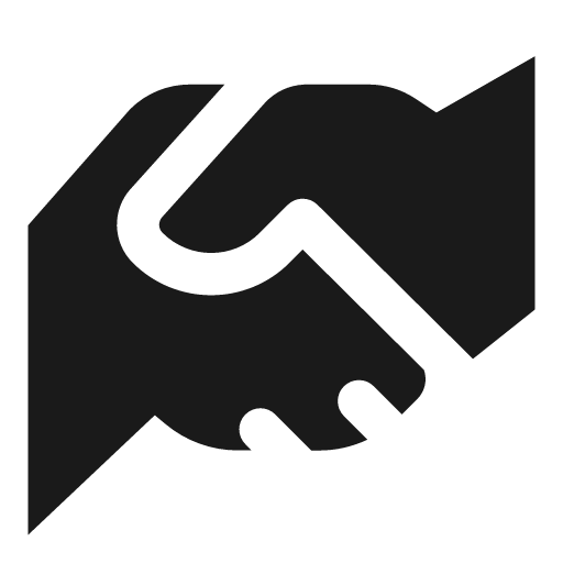 Handshake angle icon, solid style, from Font Awesome Solid