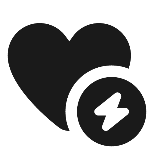 Heart circle bolt icon, solid style, from Font Awesome Solid