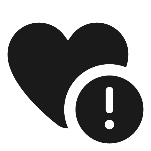 Heart circle exclamation icon, solid style, from Font Awesome Solid