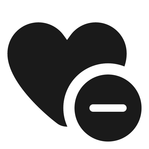 Heart circle minus icon, solid style, from Font Awesome Solid