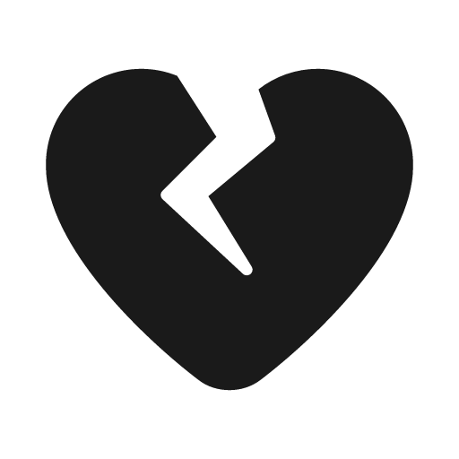 Heart crack icon, solid style, from Font Awesome Solid