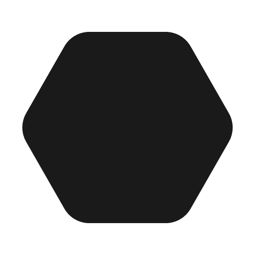 Hexagon icon, solid style, from Font Awesome Solid