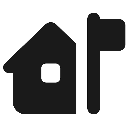 House flag icon, solid style, from Font Awesome Solid