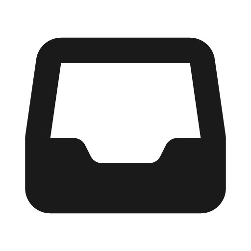 Inbox icon, solid style, from Font Awesome Solid