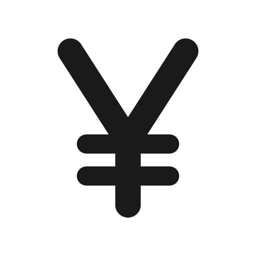 Jpy icon, solid style, from Font Awesome Solid