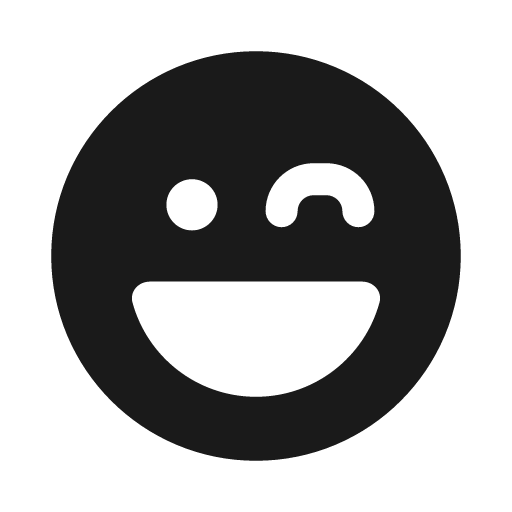 Laugh wink icon, solid style, from Font Awesome Solid