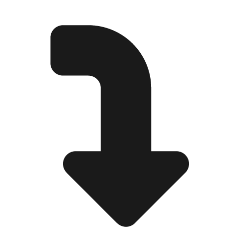 Level down alt icon, solid style, from Font Awesome Solid