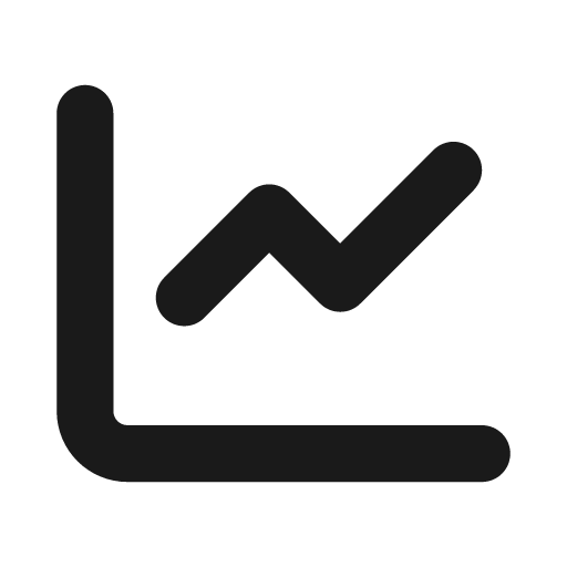 Line chart icon, solid style, from Font Awesome Solid