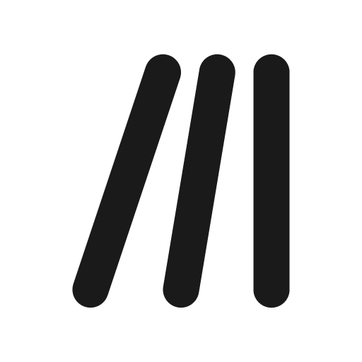 Lines leaning icon, solid style, from Font Awesome Solid
