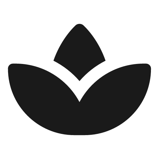 Lotus icon, solid style, from Font Awesome Solid