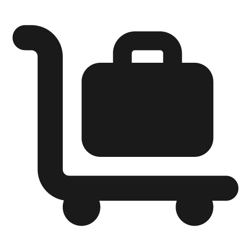 Luggage cart icon, solid style, from Font Awesome Solid