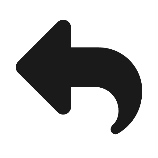 Mail reply icon, solid style, from Font Awesome Solid