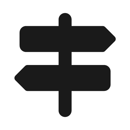 Map signs icon, solid style, from Font Awesome Solid
