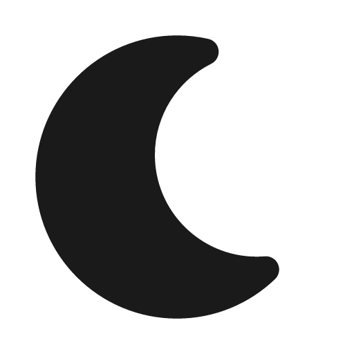 Moon icon, solid style, from Font Awesome Solid