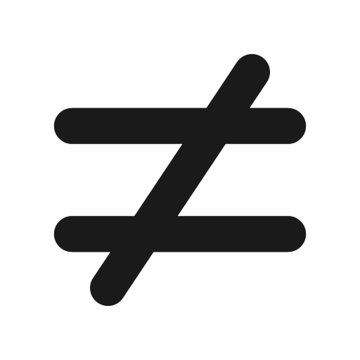 Not equal icon, solid style, from Font Awesome Solid
