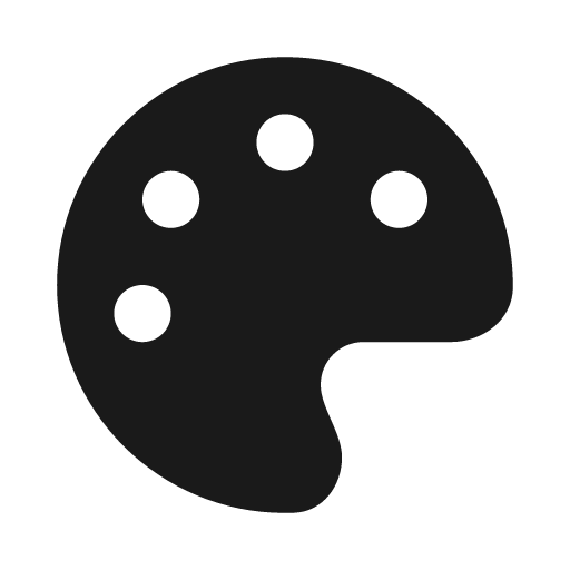 Palette icon, solid style, from Font Awesome Solid