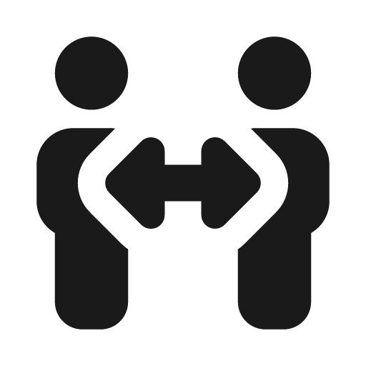 People arrows left right icon, solid style, from Font Awesome Solid