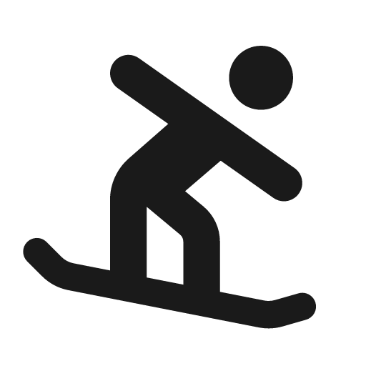 Person snowboarding icon, solid style, from Font Awesome Solid
