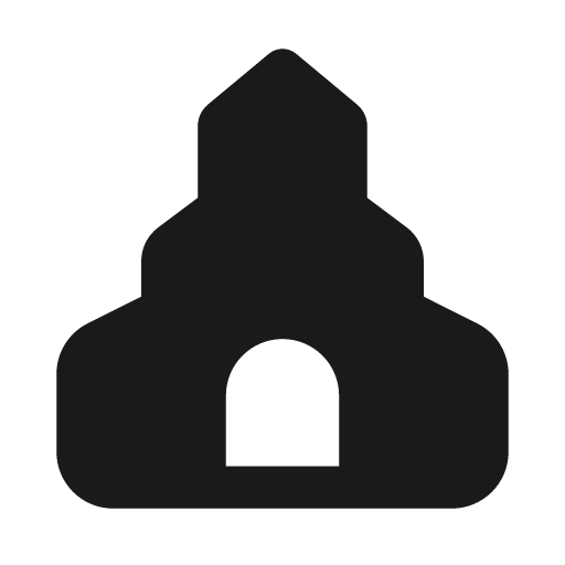 Place of worship icon, solid style, from Font Awesome Solid