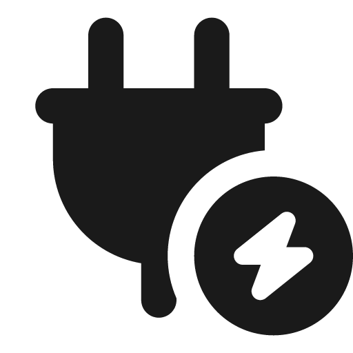 Plug circle bolt icon, solid style, from Font Awesome Solid