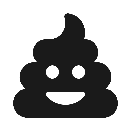 Poo icon, solid style, from Font Awesome Solid