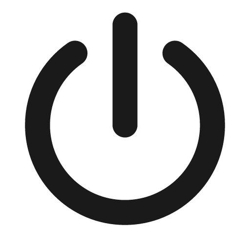 Power off icon, solid style, from Font Awesome Solid