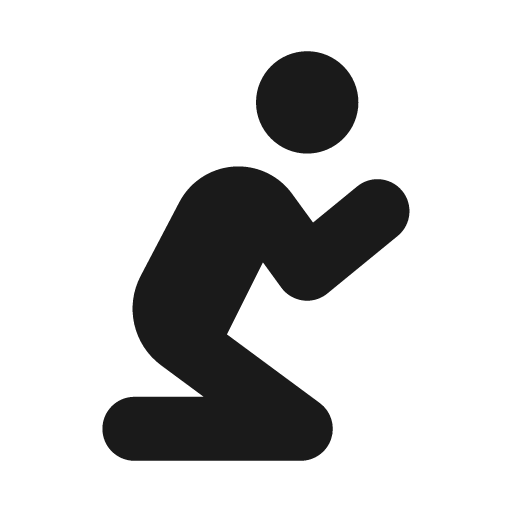 Pray icon, solid style, from Font Awesome Solid