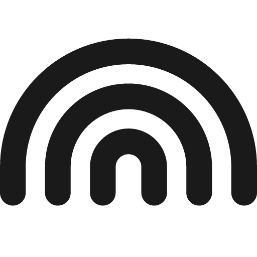 Rainbow icon, solid style, from Font Awesome Solid