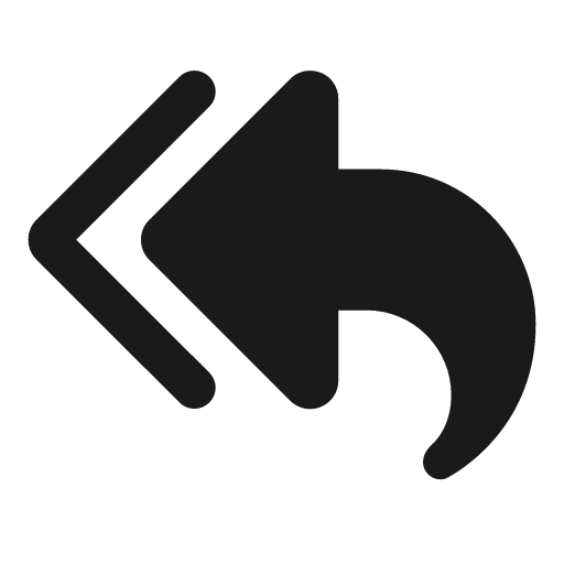 Reply all icon, solid style, from Font Awesome Solid