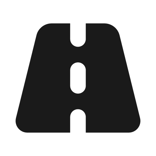 Road icon, solid style, from Font Awesome Solid