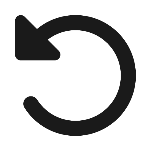 Rotate back icon, solid style, from Font Awesome Solid