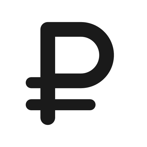 Rouble icon, solid style, from Font Awesome Solid