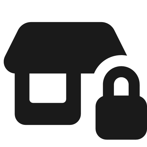 Shop lock icon, solid style, from Font Awesome Solid