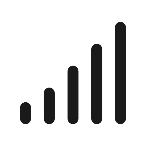 Signal 5 icon, solid style, from Font Awesome Solid