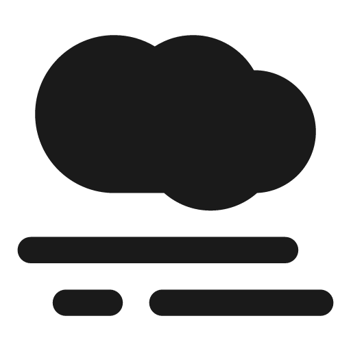 Smog icon, solid style, from Font Awesome Solid