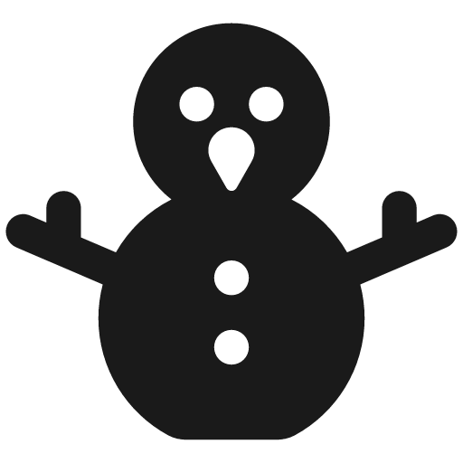 Snowman icon, solid style, from Font Awesome Solid