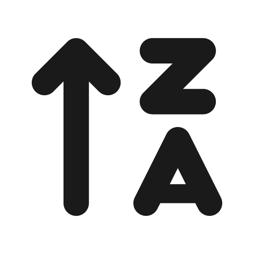 Sort alpha up alt icon, solid style, from Font Awesome Solid