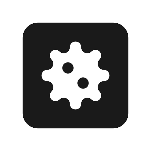 Square virus icon, solid style, from Font Awesome Solid