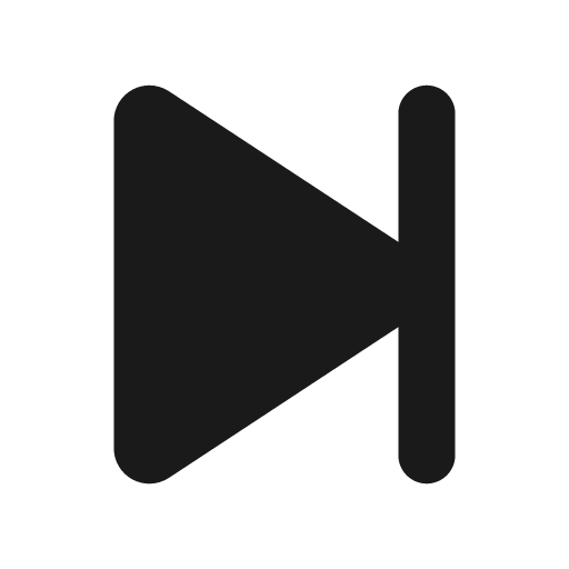 Step forward icon, solid style, from Font Awesome Solid
