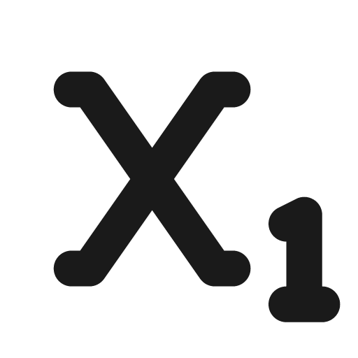 Subscript icon, solid style, from Font Awesome Solid