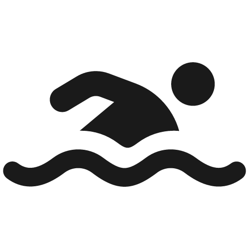 Swimmer icon, solid style, from Font Awesome Solid