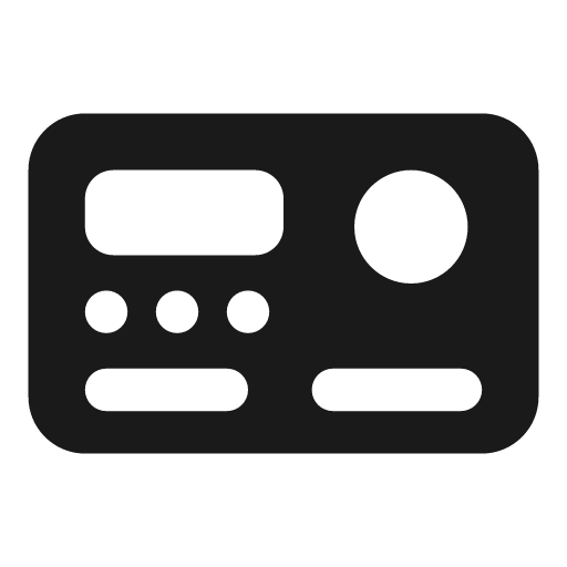 Tachograph digital icon, solid style, from Font Awesome Solid