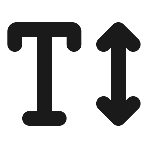 Text height icon, solid style, from Font Awesome Solid