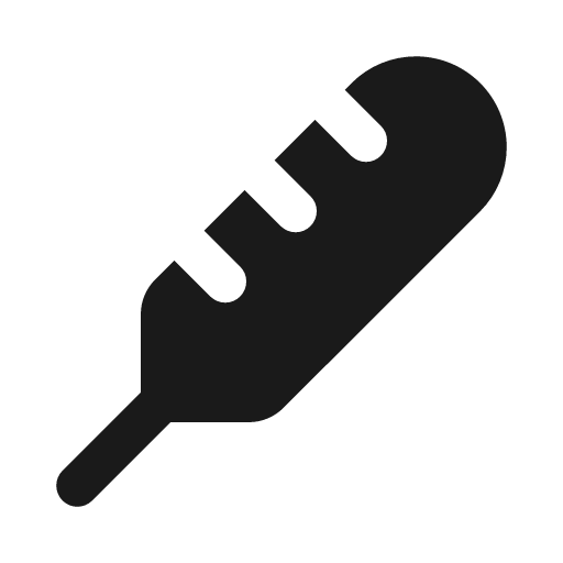 Thermometer icon, solid style, from Font Awesome Solid