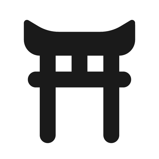 Torii gate icon, solid style, from Font Awesome Solid