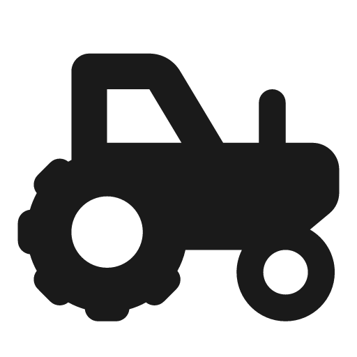 Tractor icon, solid style, from Font Awesome Solid