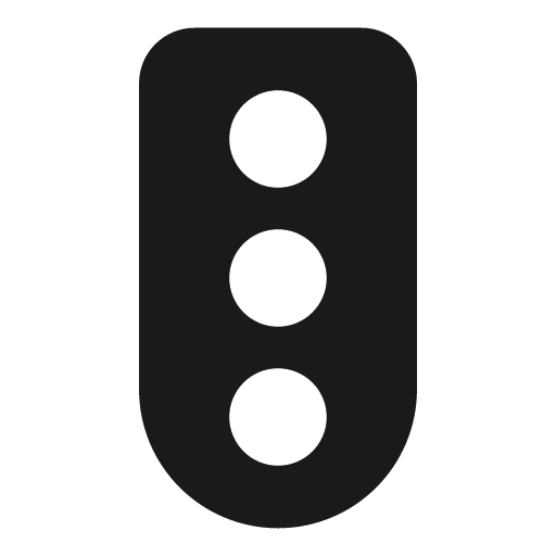 Traffic light icon, light style, from Font Awesome Solid